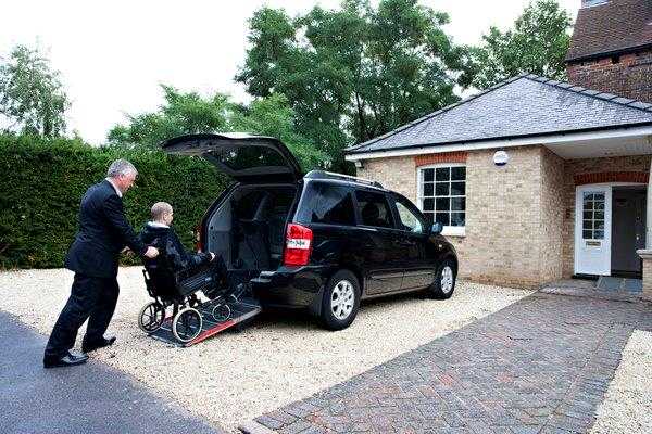 Wheelchair-adapted car