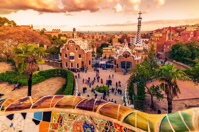 Sunset at Park Guell, Barcelona