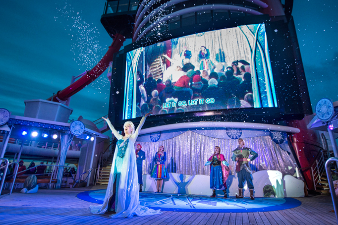 Frozen show aboard a Disney cruise
