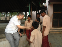 DisabledHolidays.com Managing Director Paul Nadin at the Life Association's children's home in Madurai, India