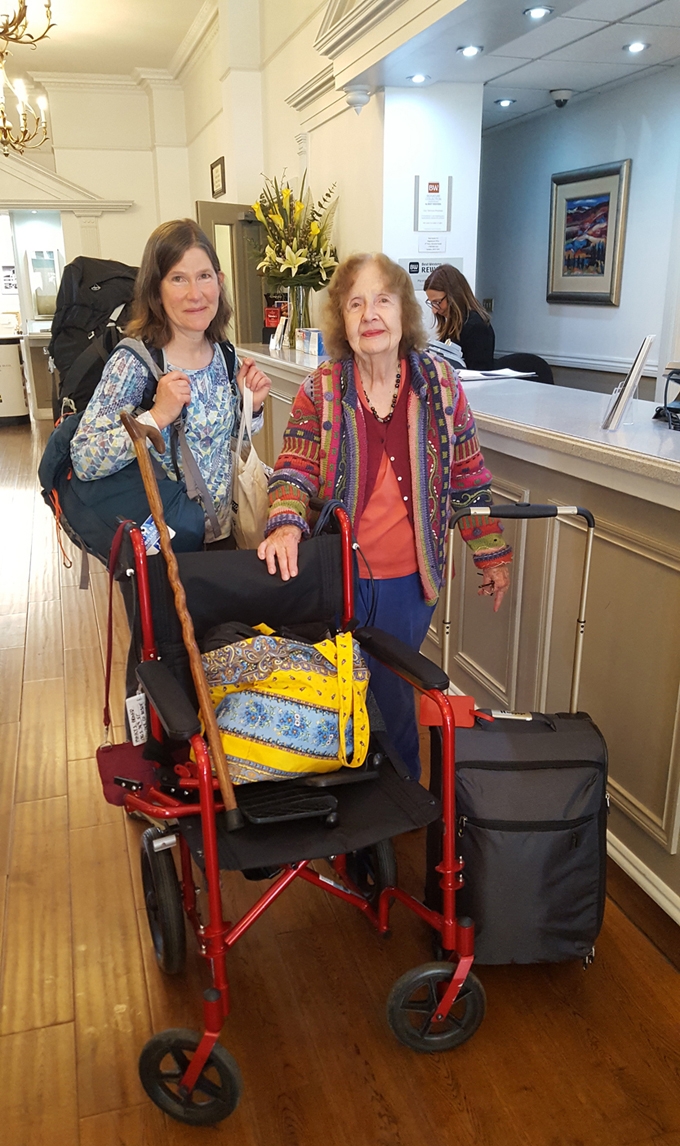 Driving Miss Daisy UK adapted transport customers check in to their hotel