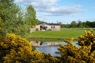 Isolated holiday lodge in Perthshire, Scotland