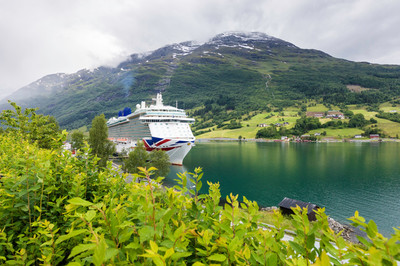 P&O cruise ship in the Norwegian Fjords