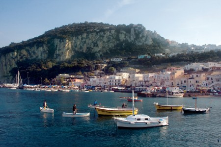 Boats in a Mediterranean harbour