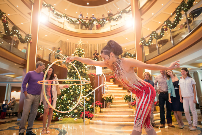 Christmas entertainment on Celebrity cruise ship