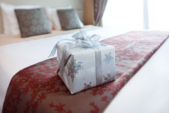 Present on bed in Celebrity cruise ship cabin