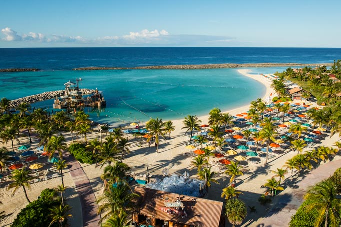 Disney island of Castaway Cay in the Bahamas