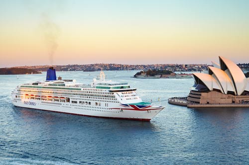 P O Aurora Cruise Ship In Sydney Harbour