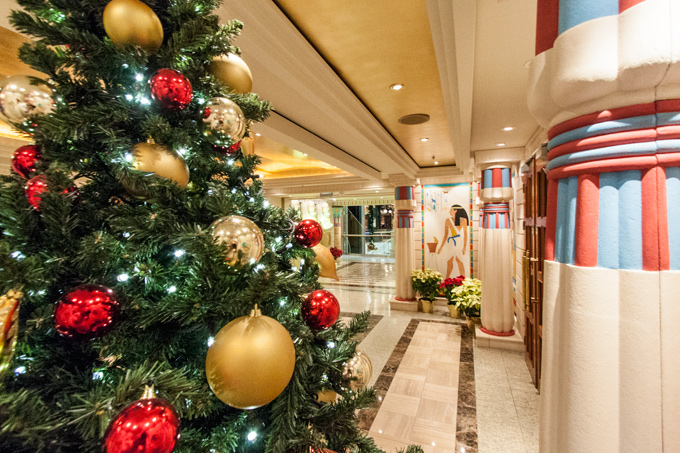 Christmas tree on Royal Caribbean cruise ship