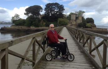 Holidaymaker on a scooter