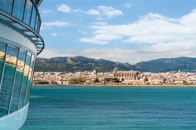 Royal Caribbean cruise ship near Palma de Mallorca
