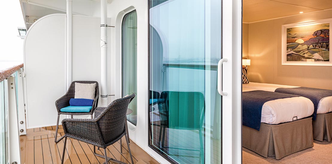 Saga cruise ship adapted cabin balcony