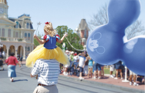 Girl with snow white dress on