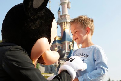 Boy with mikey mouse