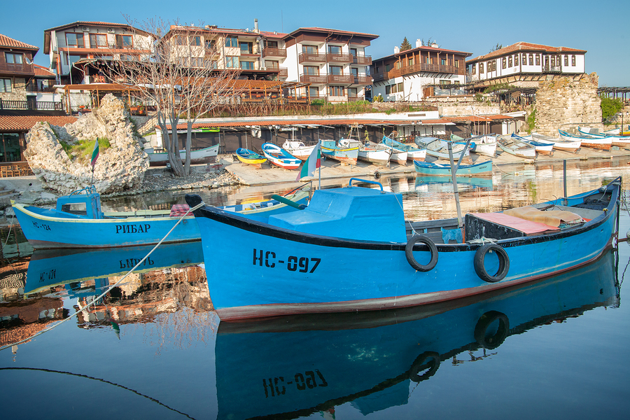 Old wooden fishing boat