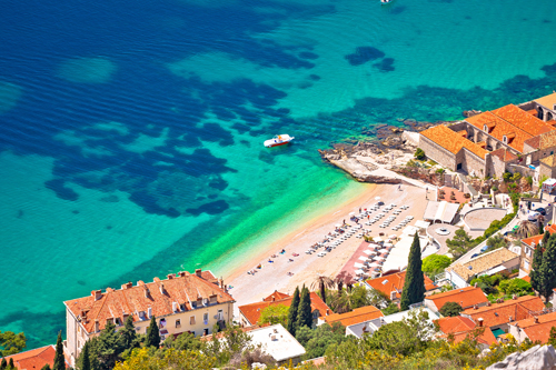 Banje Beach, Dubrovnik, Croatia