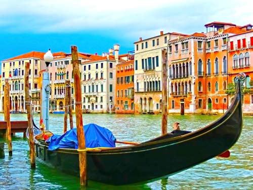Gondola on Venice canal