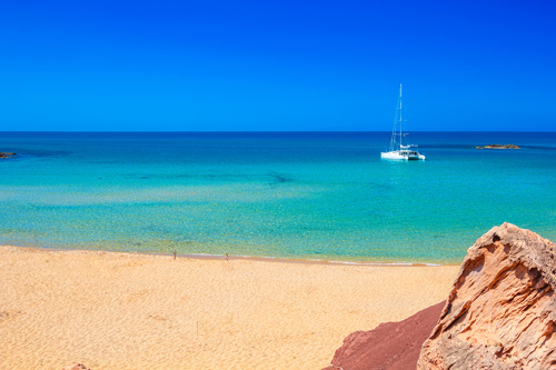 Sandy beach on Menorca, Balearic Islands