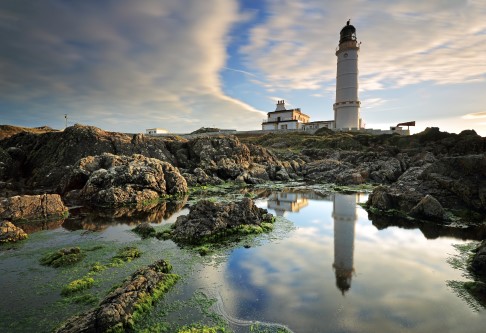Lighthouse and rock pools, Dumfries and Galloway