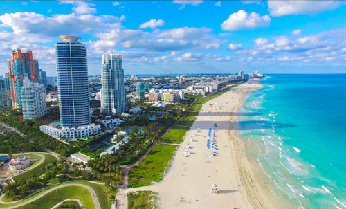 Sandy South Beach, Miami, Florida