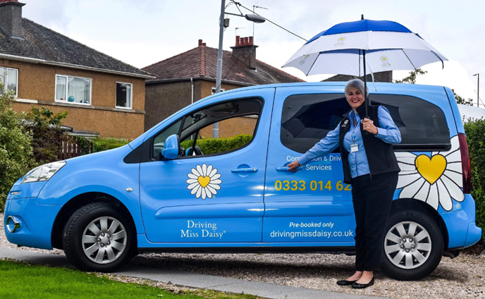 Driving Miss Daisy adapted vehicle for holiday transfers for disabled guests