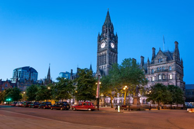 Manchester at night