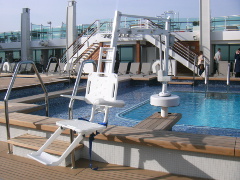P&O Britannia pool hoist for disabled guests