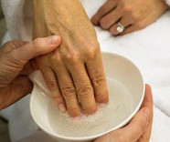 Customer receiving spa treatment