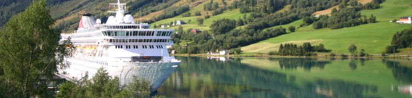 Fred Olsen cruise ship in the Norwegian fjords