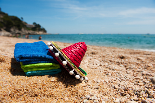 sombrero on beach