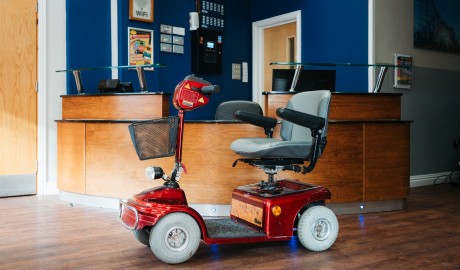 scooter at reception