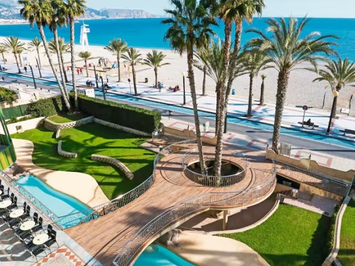 Beach front hotel Card image