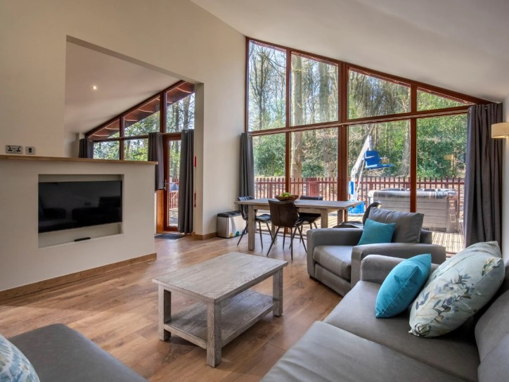 Forest Lodge with Accessible Hot Tub Card image