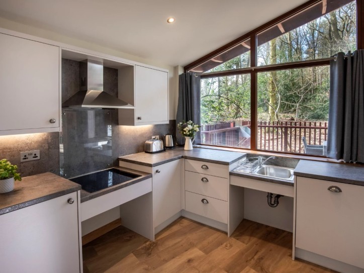 Forest Lodge with Accessible Hot Tub Card image