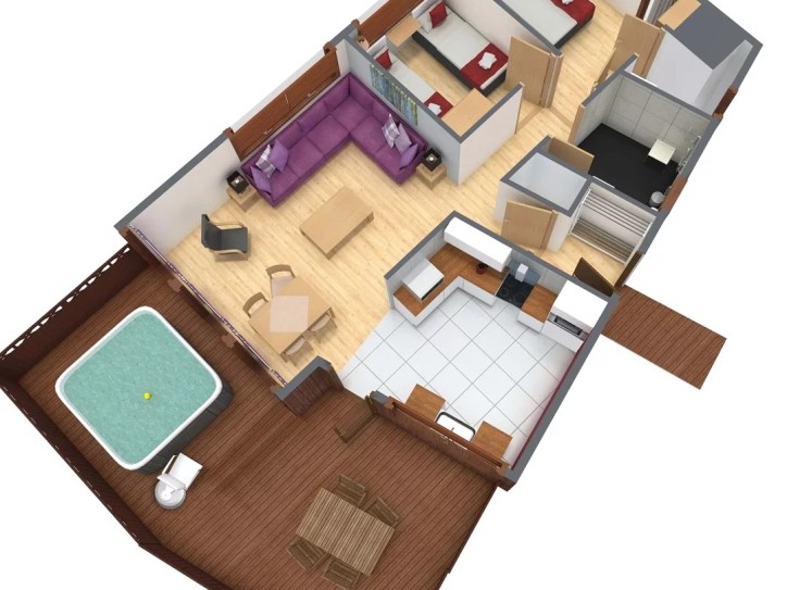 Forest Lodge with Accessible Hot Tub Card image