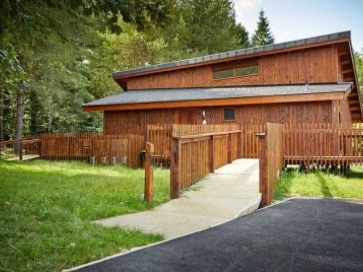 Accessible Forest Lodge with Hot Tub Card image
