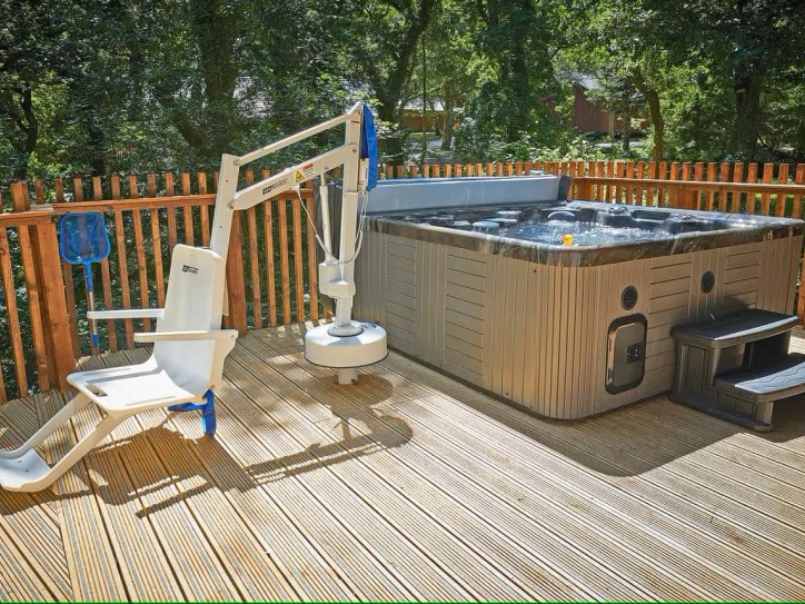 Woodland Lodge with Accessible Hot Tub Card image