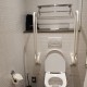 Toilet with rails